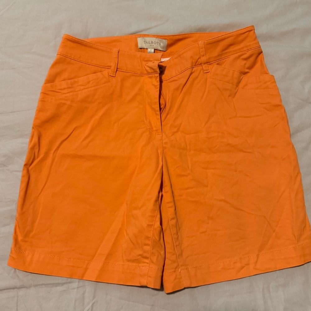 Talbots Women's Vibrant Orange Bermudas